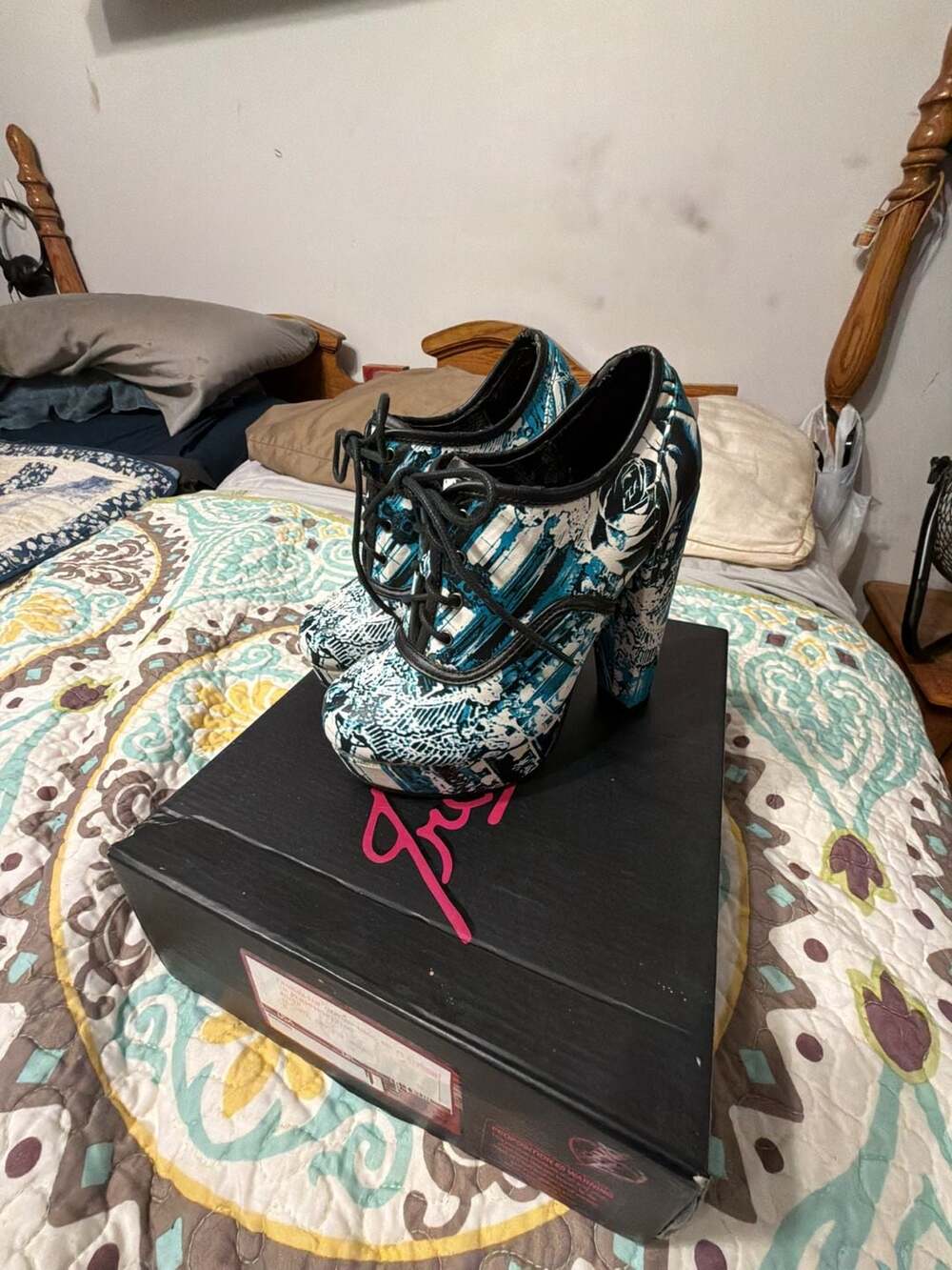 Iron Fist Chandelier Oxford Lace Up Platform Heels Size 5
